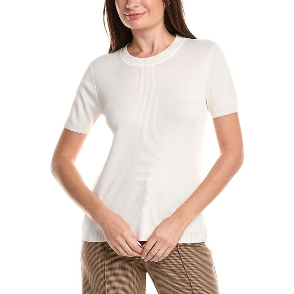 Jones New York Womens Icon Crew Neck T-Shirt, White